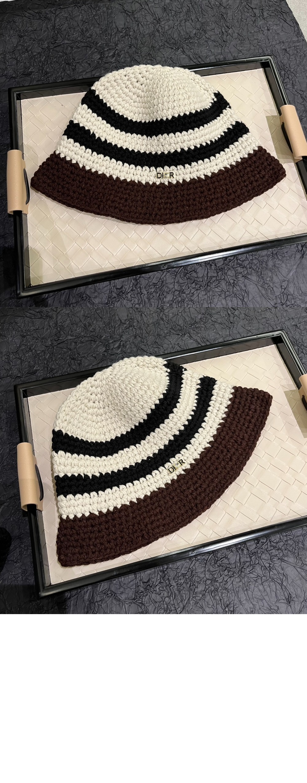 니트 스트라이프 캡 4PU3B > 디올