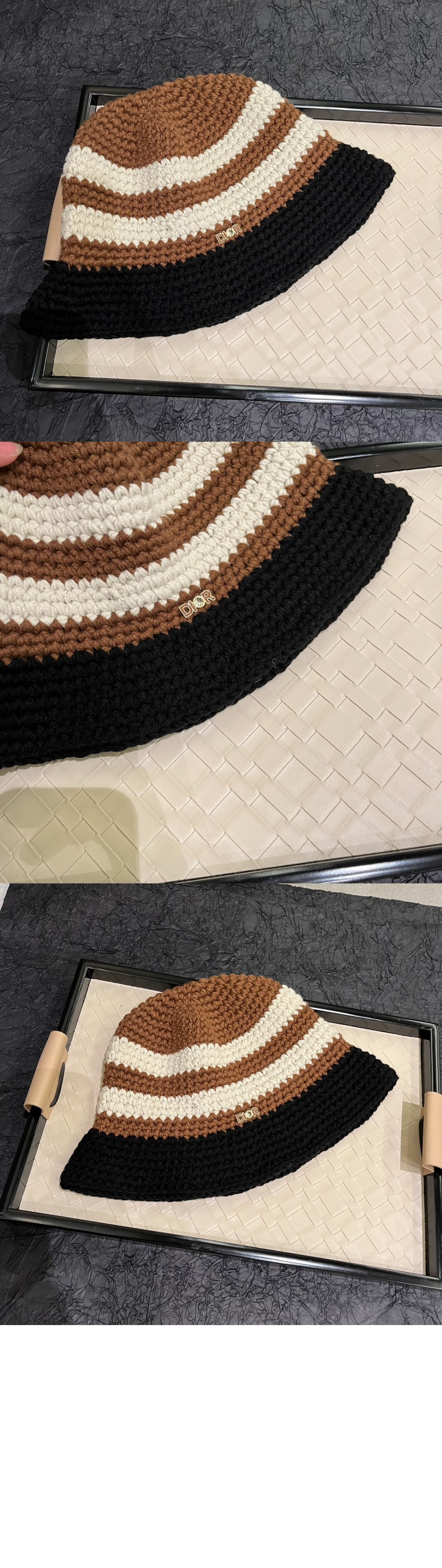 니트 스트라이프 캡 4PU3B > 디올