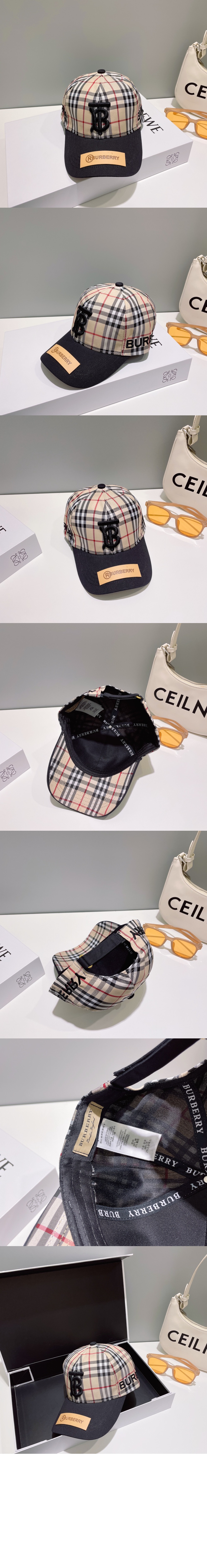 빈티지 체크 베이스볼 캡 8065387 > 버버리