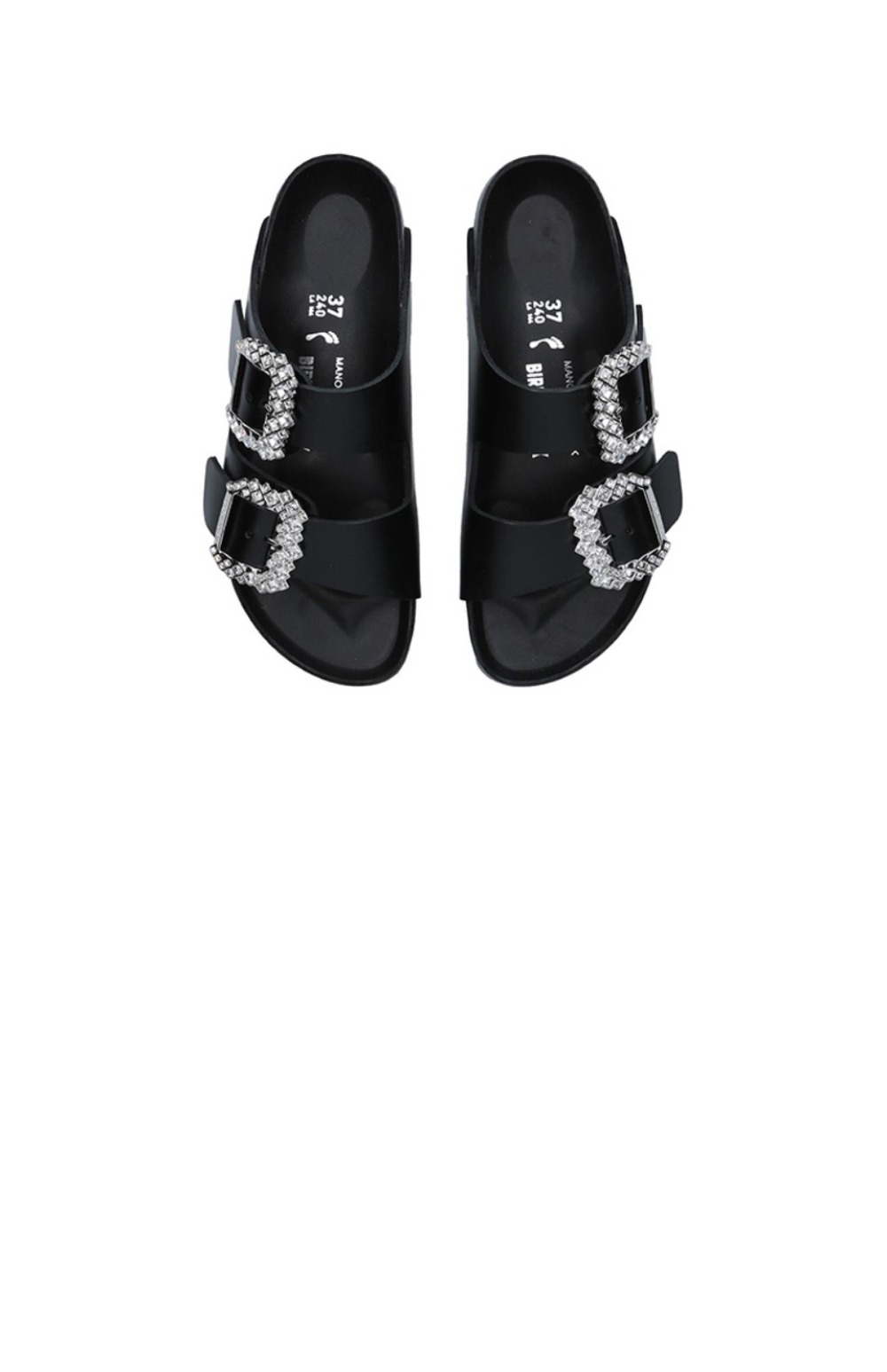 애리조나 크리스탈 레더 샌들 > slippers - 슬리퍼