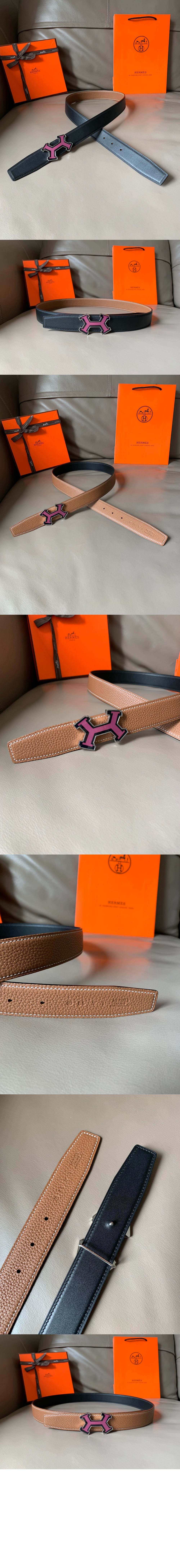 부클레 H 리버서블 벨트 > 에르메스