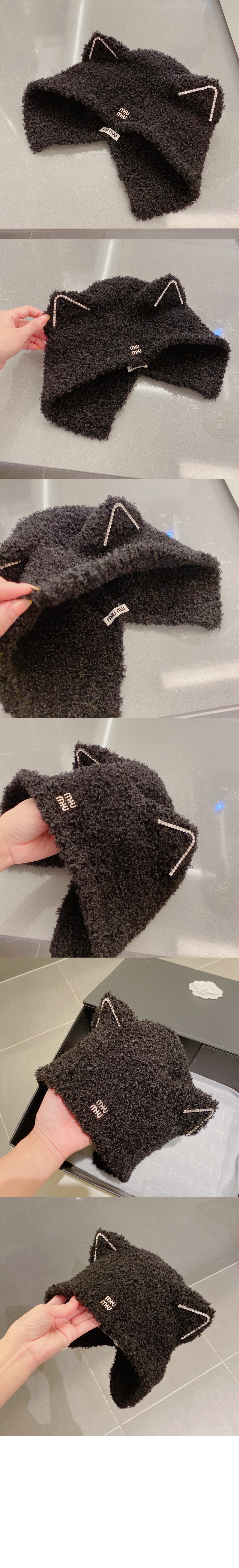 양털 귀달이 모자 5HC552 > 미우미우