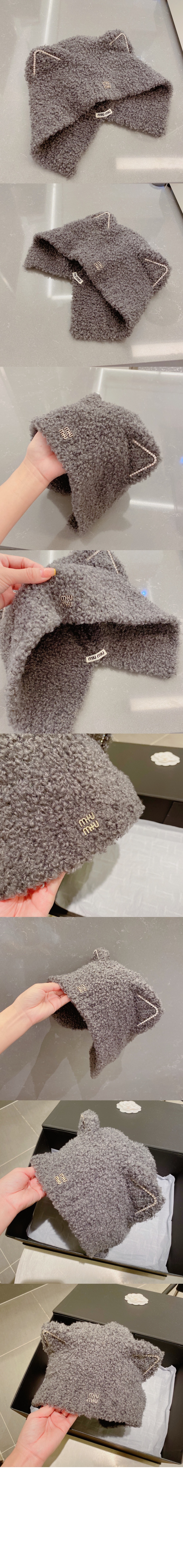 양털 귀달이 모자 5HC552 > 미우미우