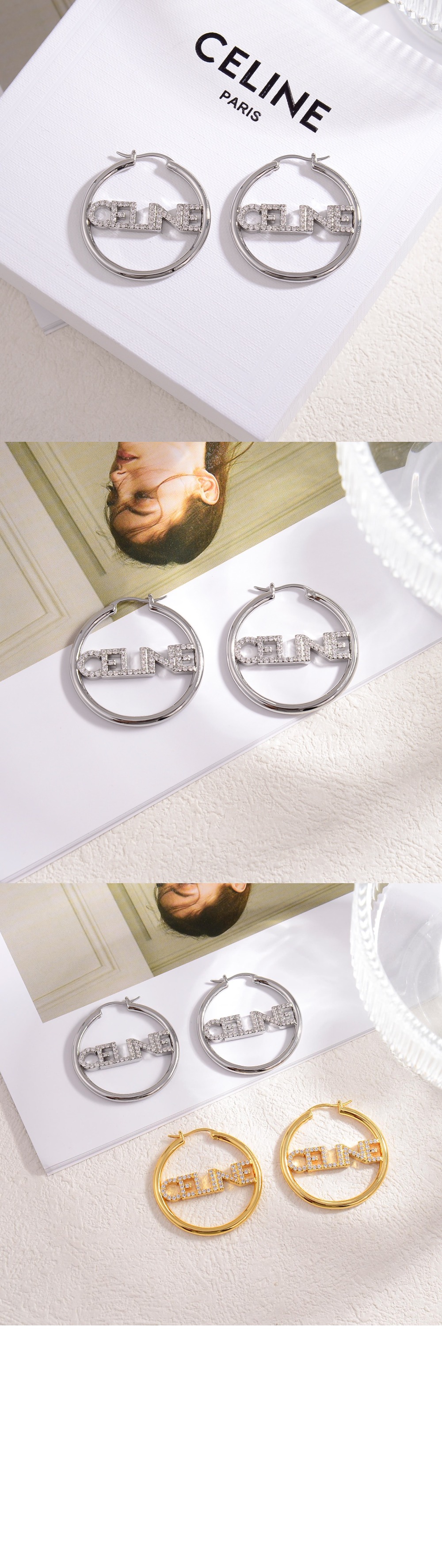 모노크롬 스트라스 귀걸이 460YU6 > Etc - 기타제품