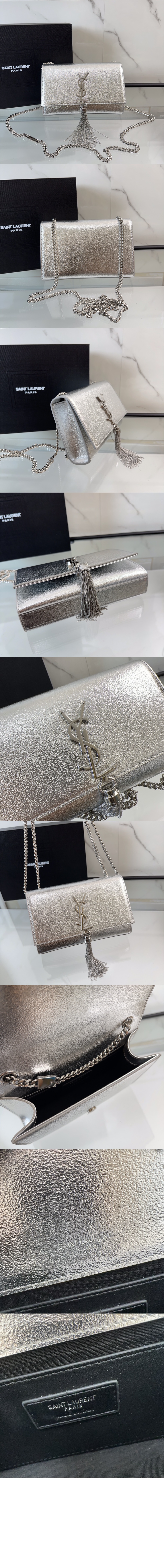 메탈릭 가죽 소재의 KATE 스몰 태슬백 474366 > Kate - 케이트