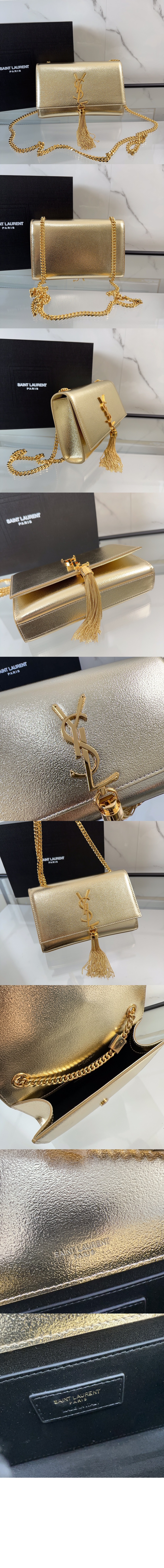 메탈릭 가죽 소재의 KATE 스몰 태슬백 474366 > Kate - 케이트