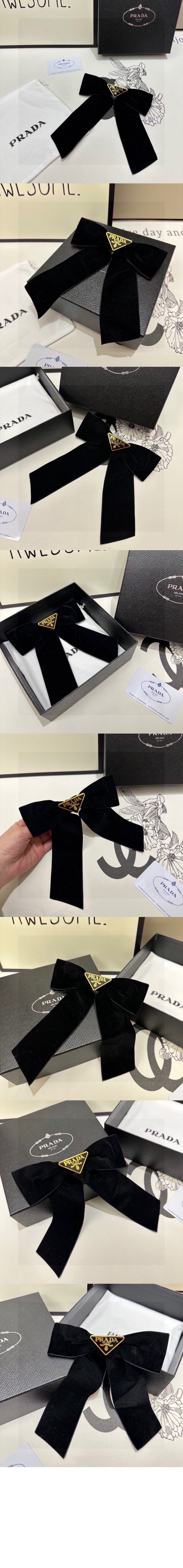 벨벳 헤어 클립 1IF154 > 프라다