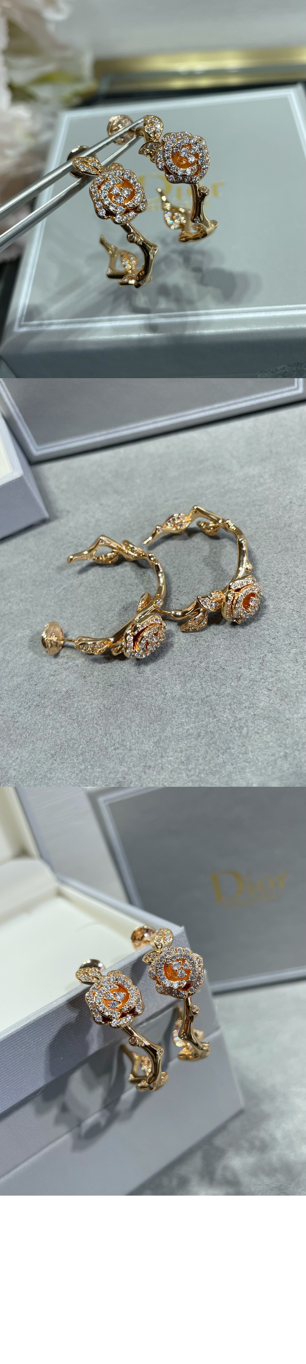 로즈 바가텔 귀걸이 JBAG9 > 디올