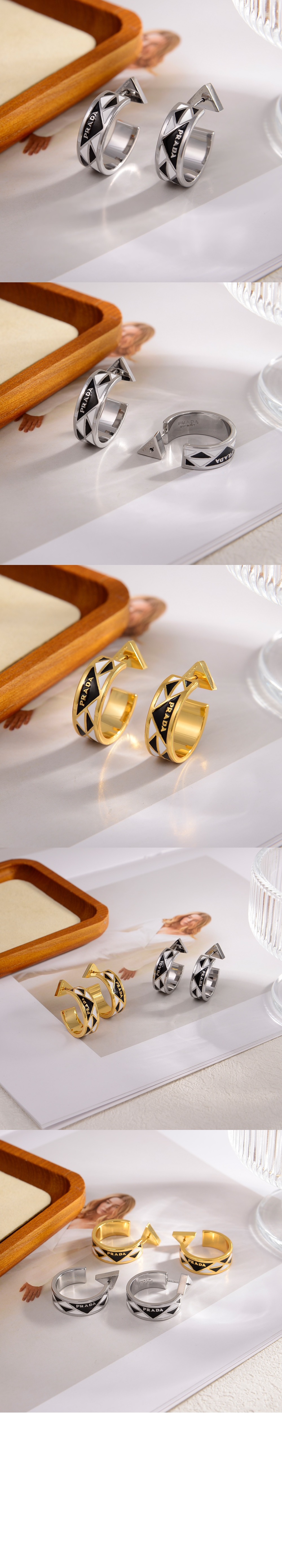 에나멜 메탈 귀걸이 1IO086 > 프라다