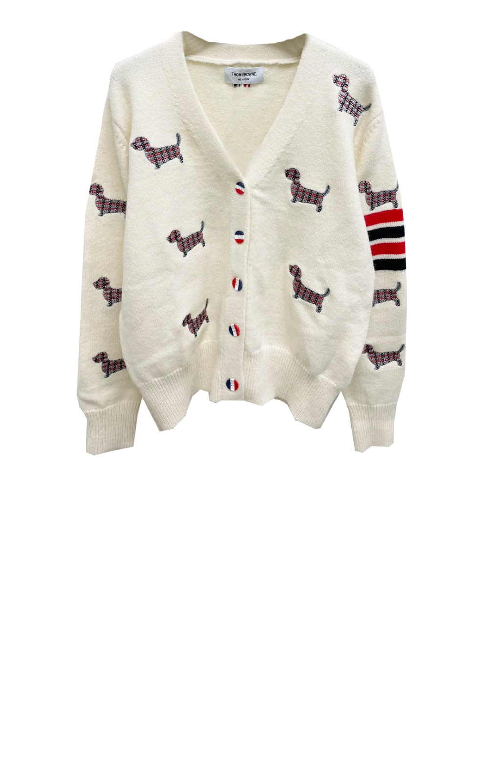 로고 쇼트 코트 > 톰브라운