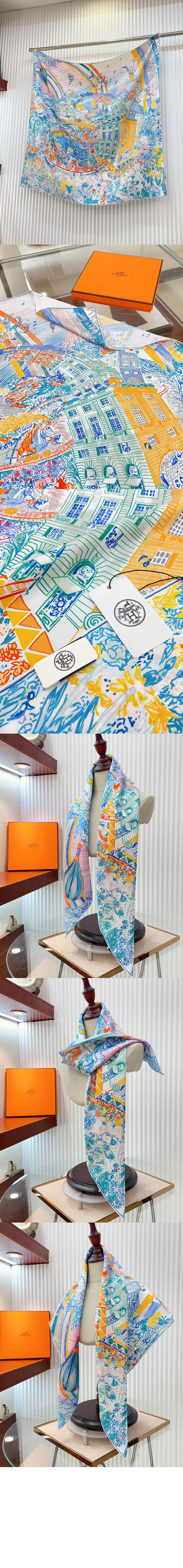 Les Folies du Faubourg 스카프 90 > 에르메스