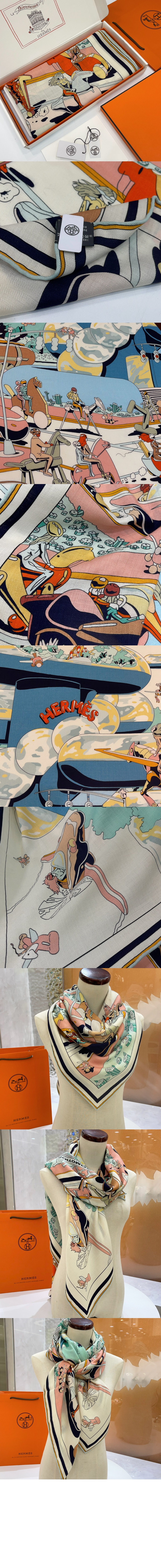 Les Roues de Phaeton Bandana 숄140 > 에르메스