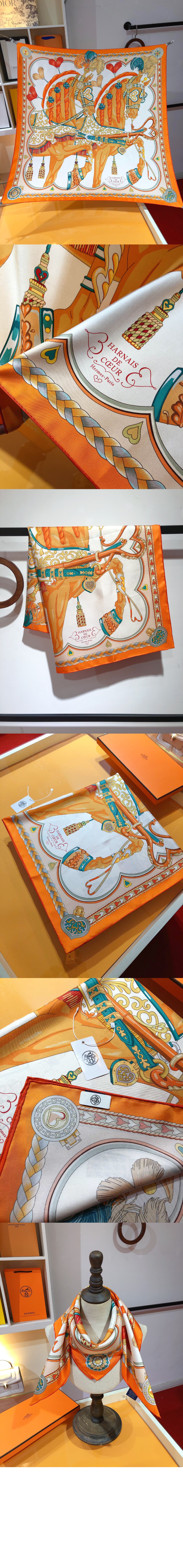 Harnais de Coeur 스카프 90 > 에르메스