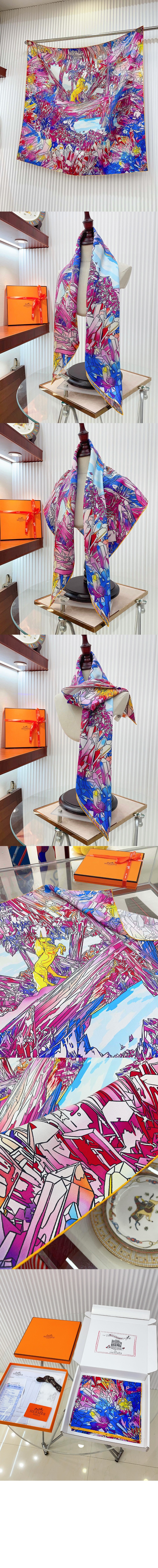 La Vallee de Cristal 스카프 90 > 에르메스