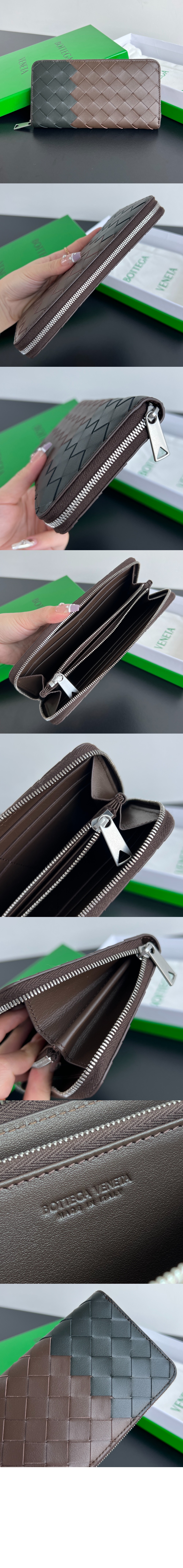 인트레치아토 지퍼-어라운드 지갑 749427 > Intrecciato Card Case - 인트레치아토 카드지갑