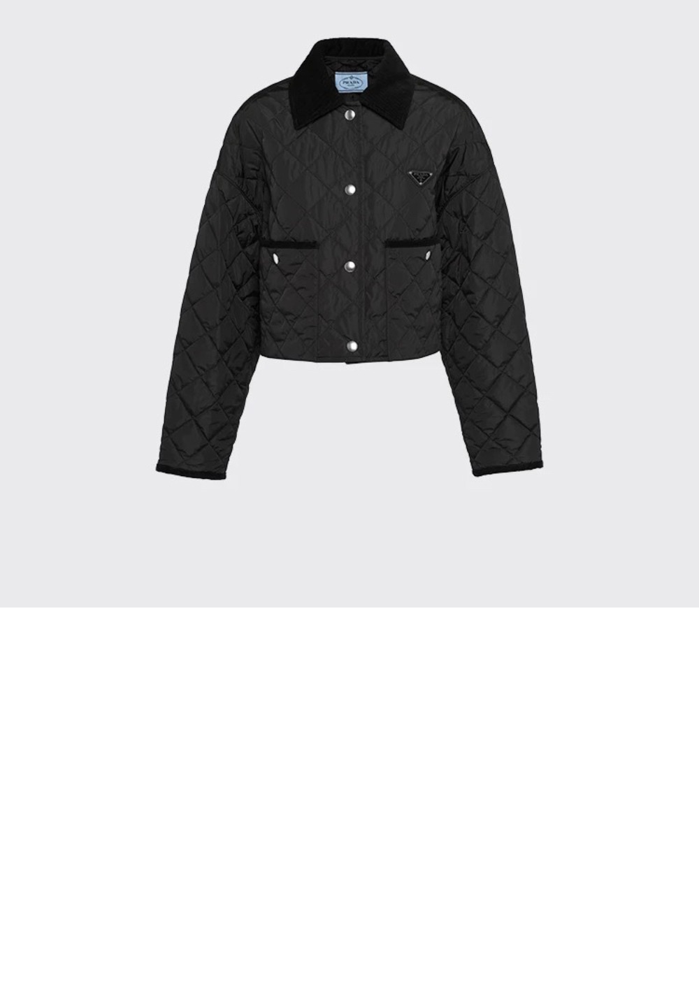 로고 쇼트 코트 > 프라다