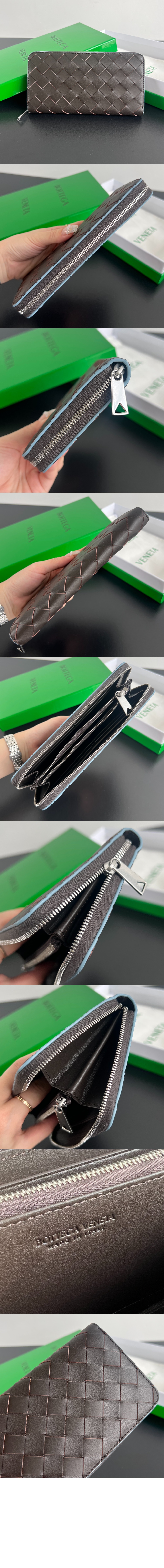 인트레치아토 지퍼-어라운드 지갑 749427 > Intrecciato Card Case - 인트레치아토 카드지갑