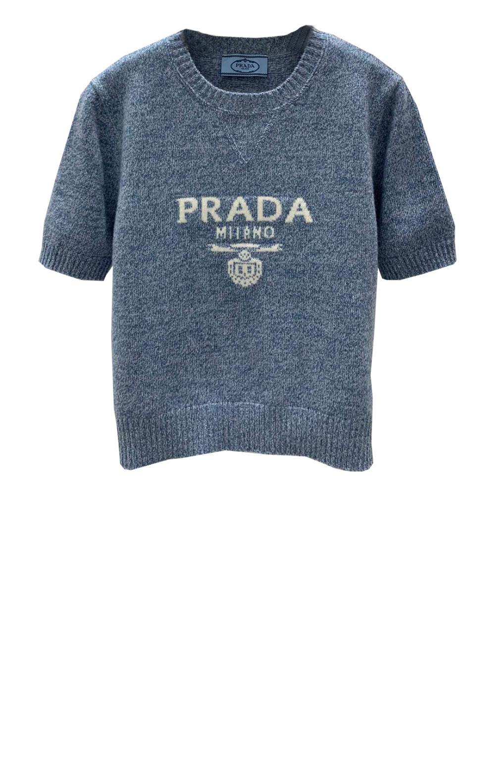 로고 니트 상의 > 프라다