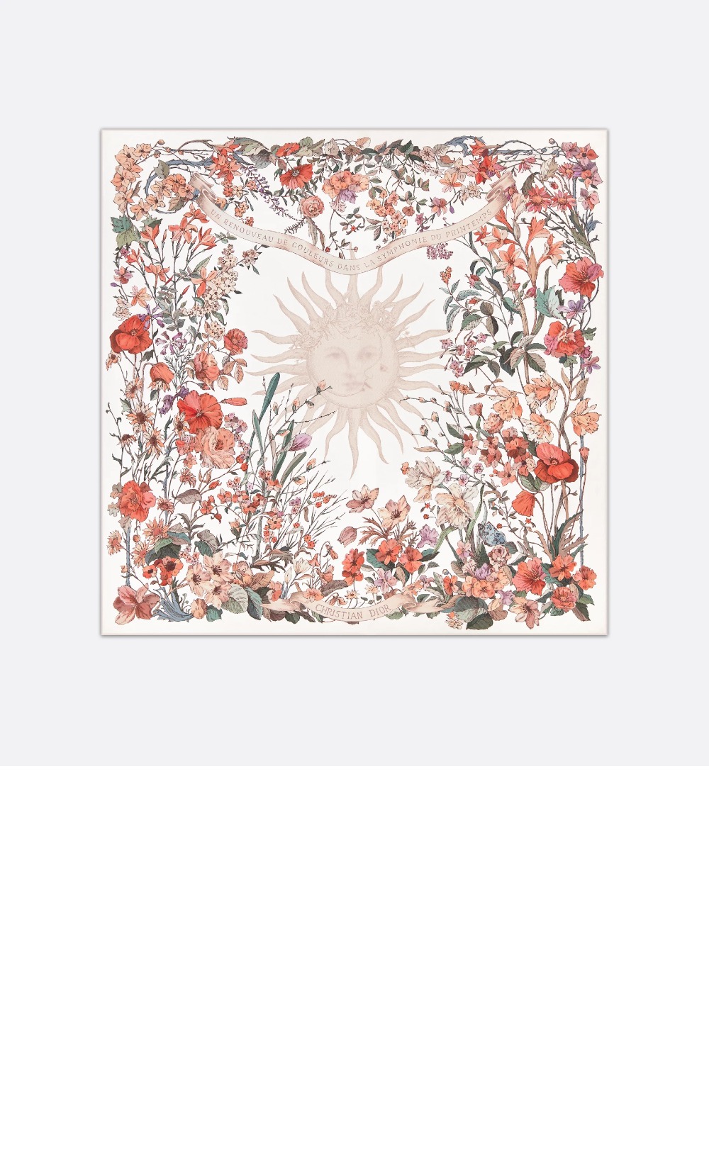 Saisons Printemps Soleil 90 스퀘어 스카프 42STA > 디올