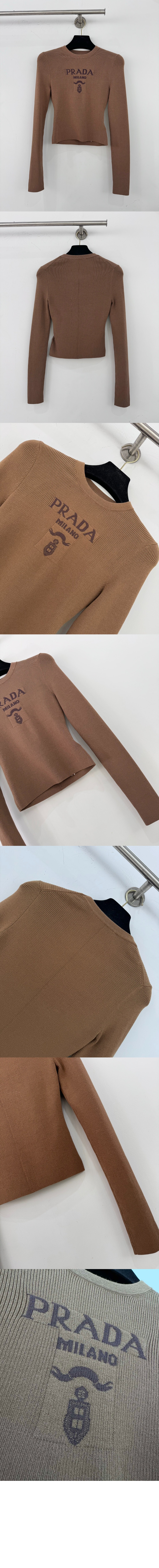 프린트 니트 톱 > 프라다