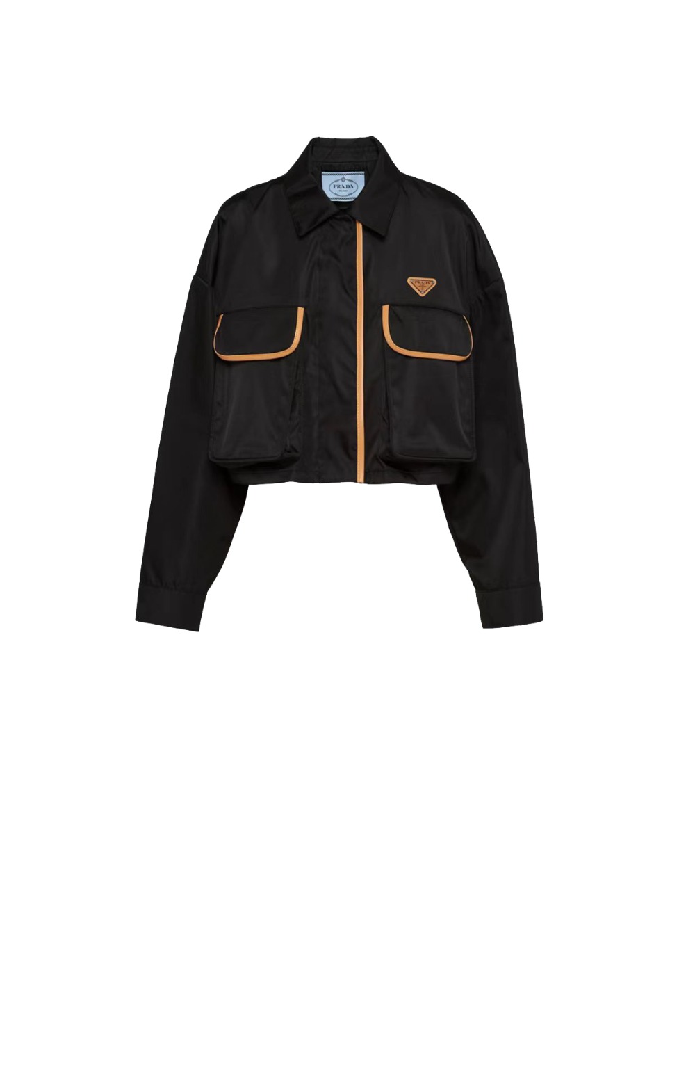 로고 쇼트 코트 > 프라다