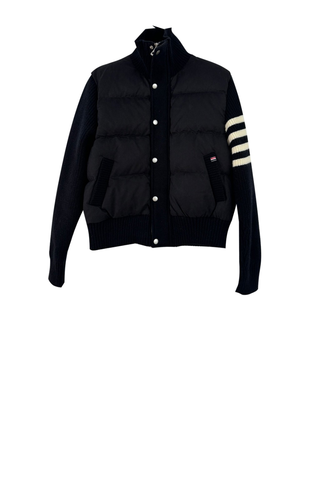 로고 쇼트 코트 > 톰브라운