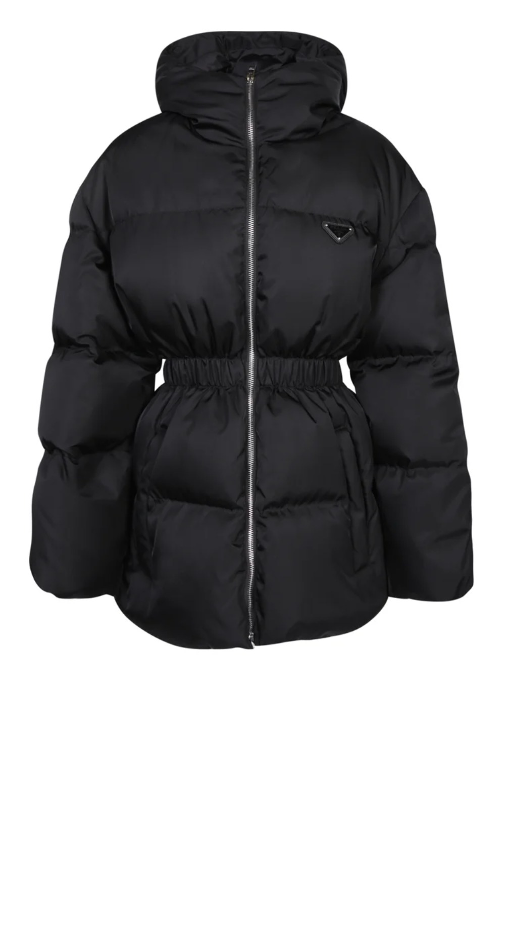 로고 쇼트 코트 > 프라다