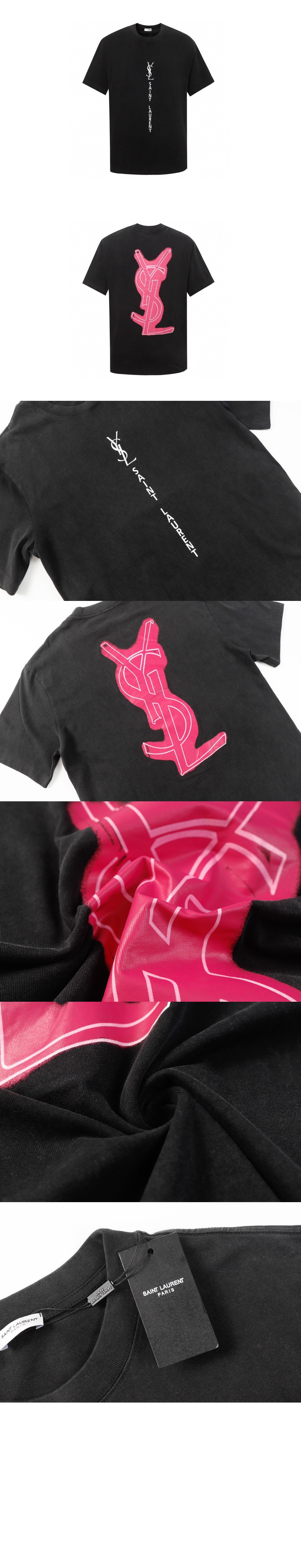 로고 프린트 반팔 > 생로랑