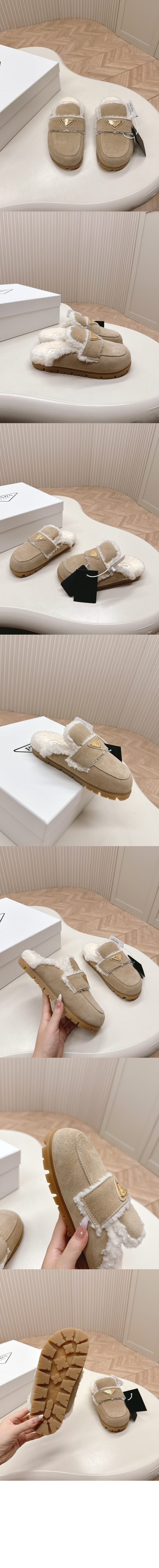 스웨이드 및 시어링 슬리퍼 1S711M > Sandal Slippers - 샌들 슬리퍼