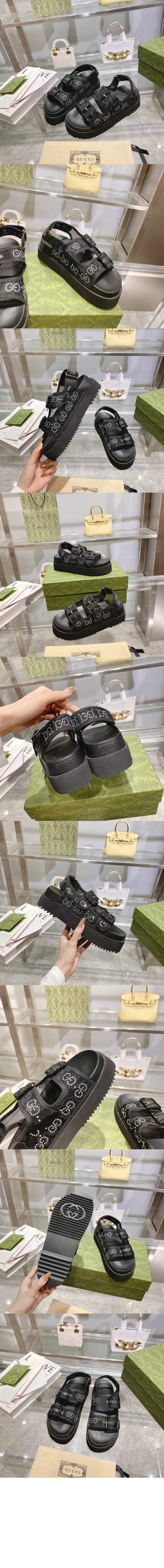 크리스탈 GG 샌들 693404 > Double G - 더블 G