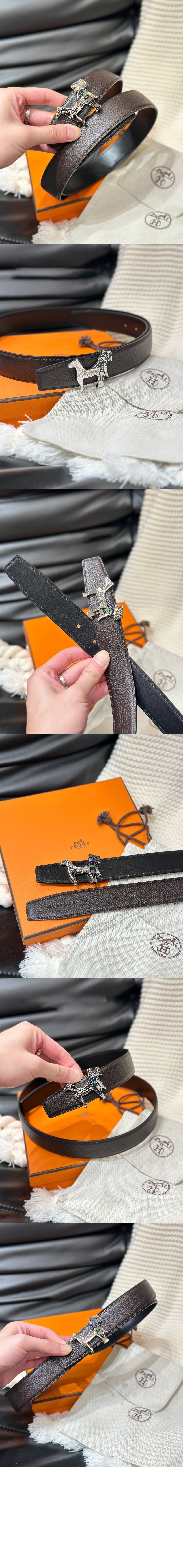 Artificier 벨트 버클 리버서블 가죽 스트랩 > 에르메스