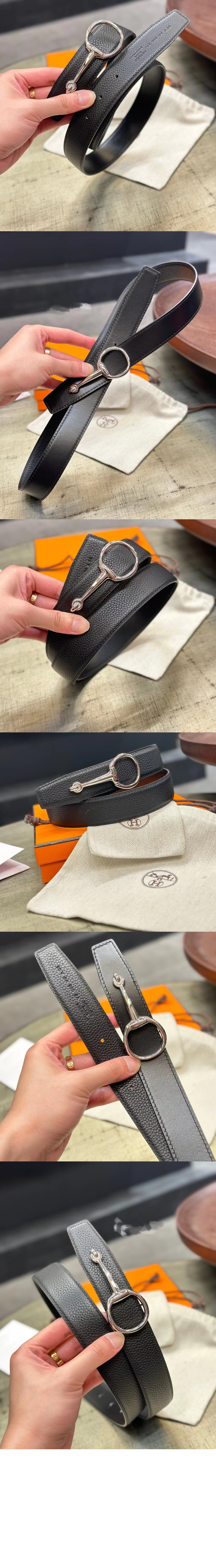 라이더 버클 양면 가죽 벨트 > 에르메스