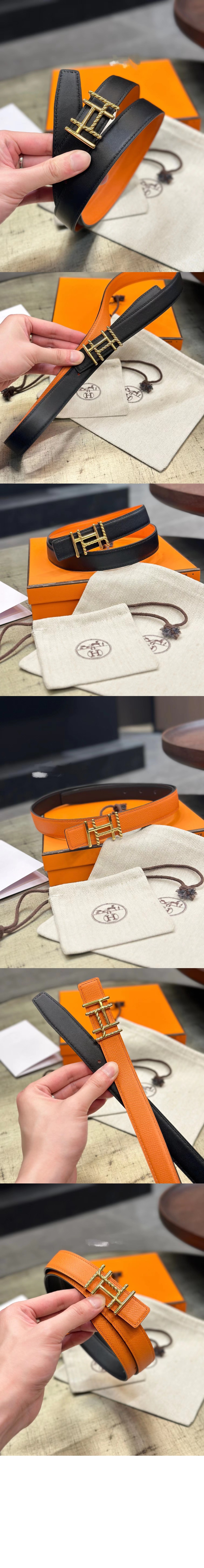 양면 가죽 벨트 > 에르메스