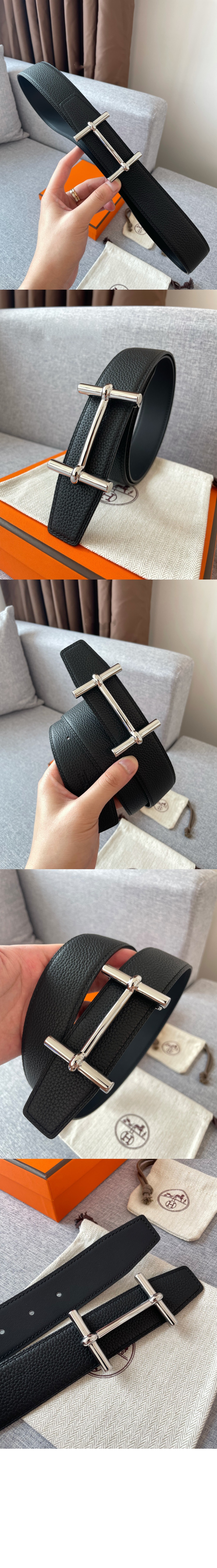 H dAncre 벨트 버클 리버서블 가죽 스트랩 > 에르메스