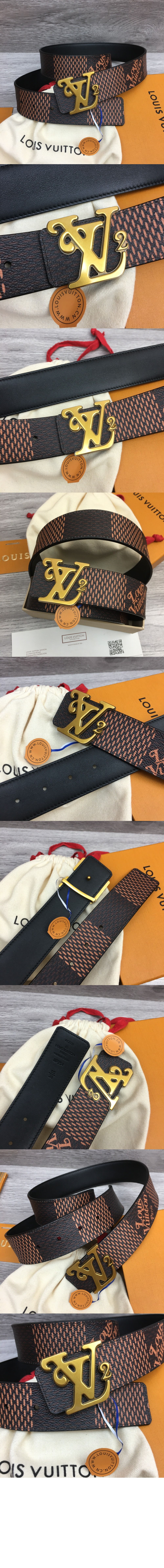 스퀘어드 리버서블 벨트 MP254S > 루이비통