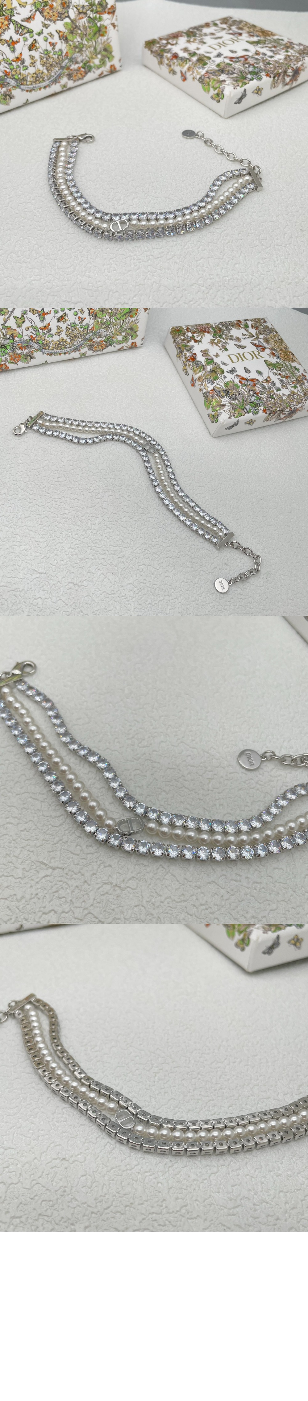 스파클 진주 크리스탈 팔찌 B2459 > 디올