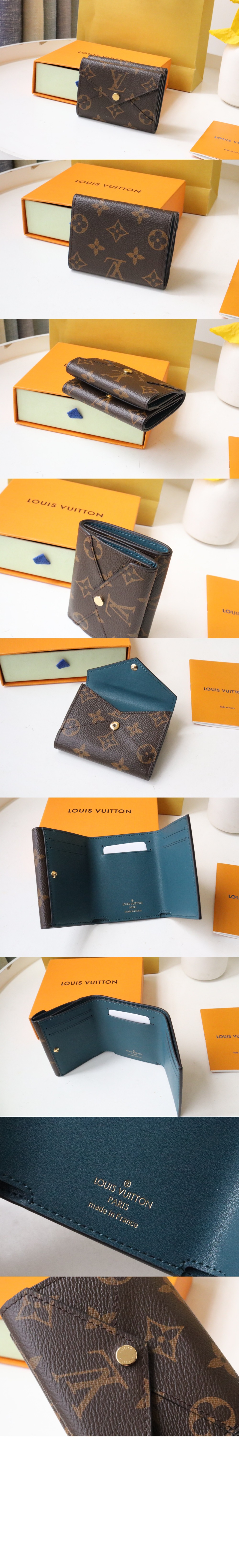 빅토리안 클래식 접이식 캔버스 지갑 M81666 > Victorine - 빅토린 월릿