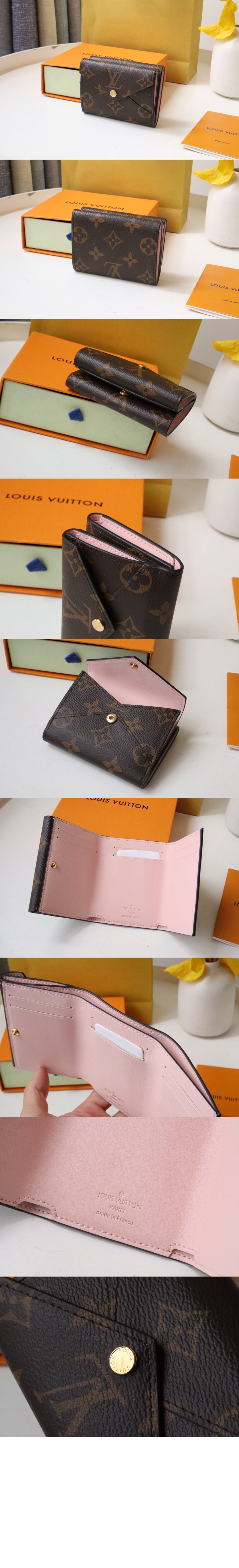 빅토리안 클래식 접이식 캔버스 지갑 M81666 > Victorine - 빅토린 월릿