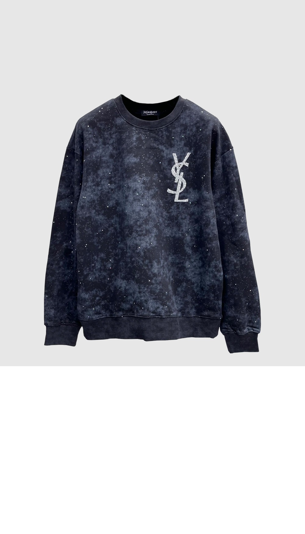 로고 프린트 면 톱 > 생로랑