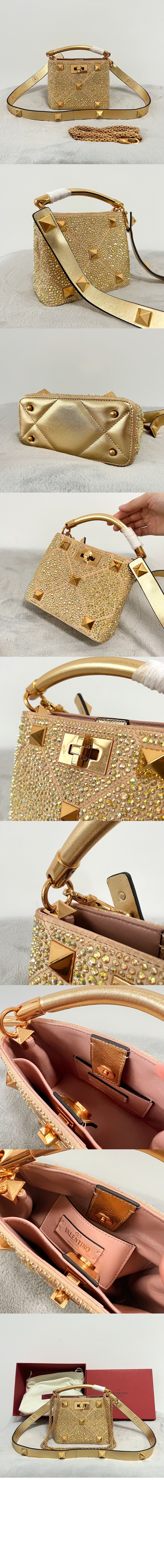 ROMAN STUD 미니 라인스톤 토트백 > Roman Stud - 로만 스터드