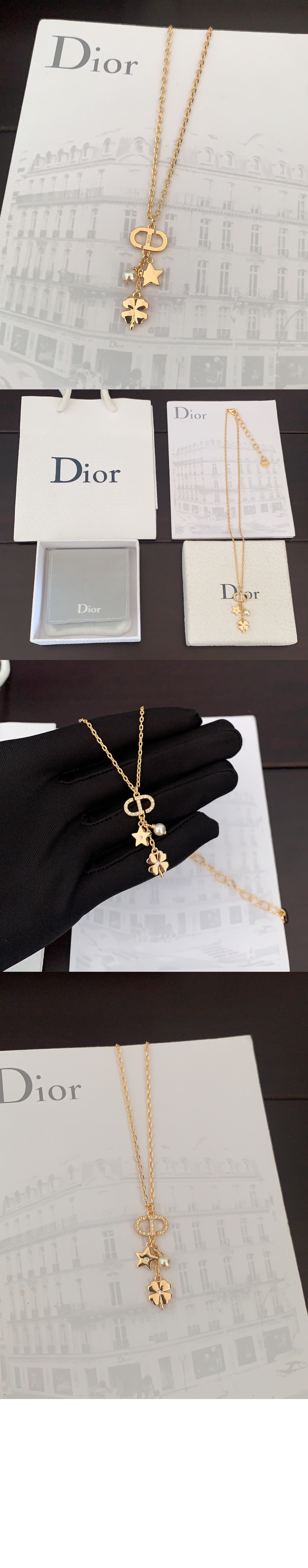 Petit CD Lucky Charms 목걸이 N3128 > 디올