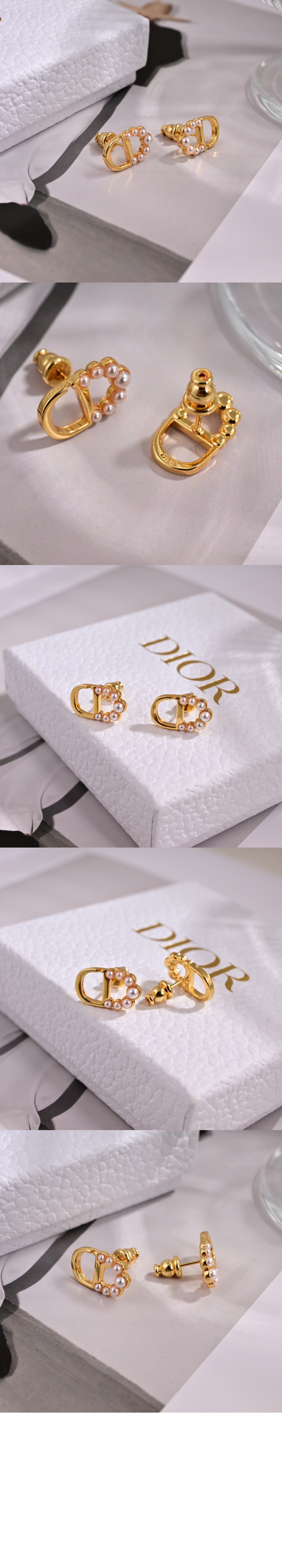 Petit CD 미니 스터드 귀걸이 E3649 > 디올