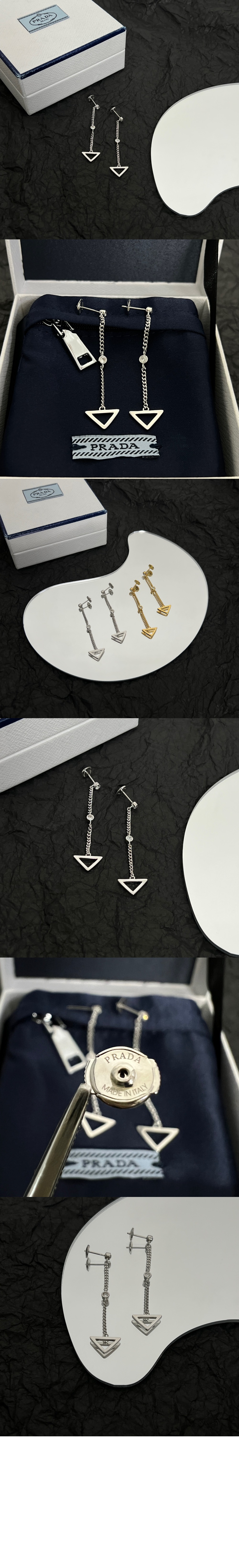 이터널 골드 드롭 귀걸이 1JO861 > 프라다