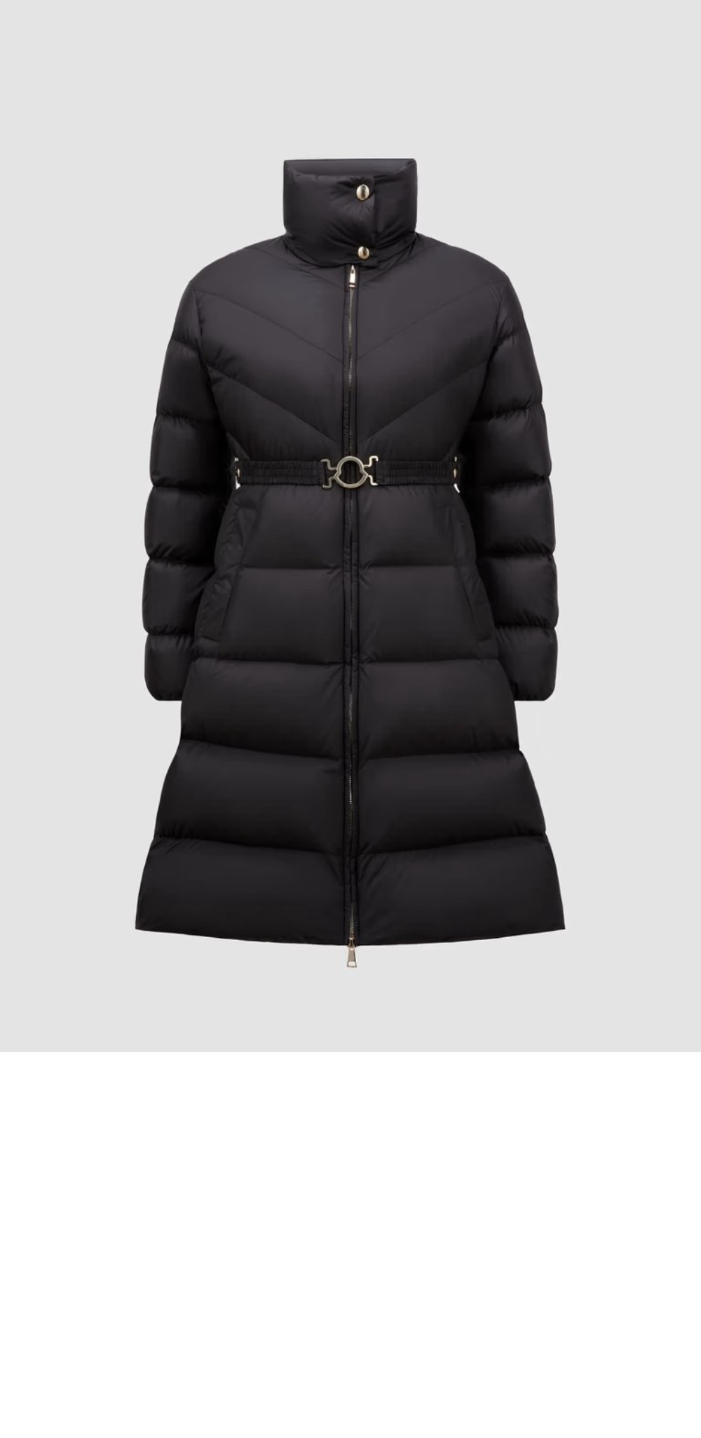 사선 퀼팅 롱 다운 재킷 > Coat - 코트