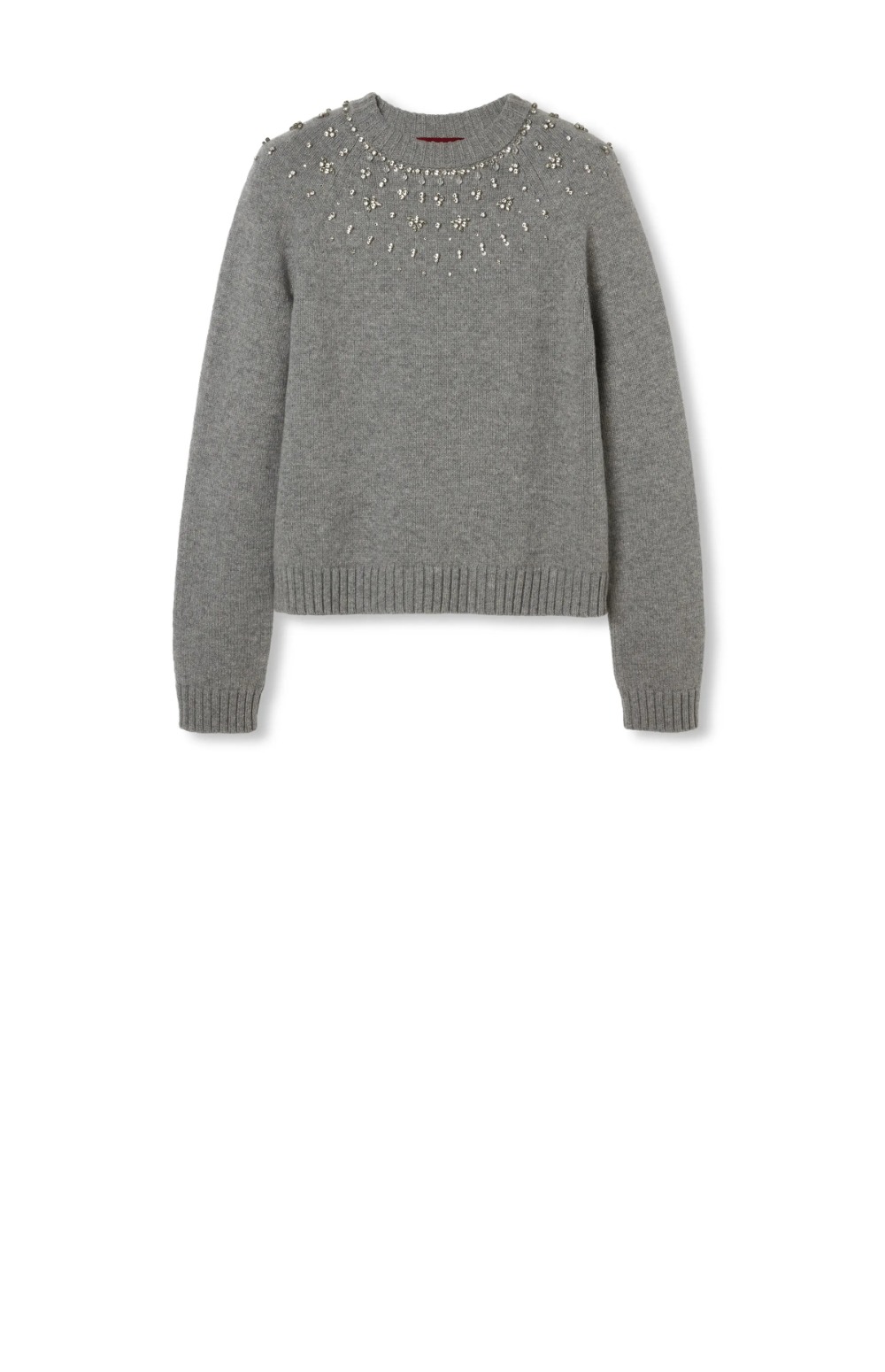 크리스탈 장식 울 캐시미어 혼합 스웨터 > Etc - 기타제품