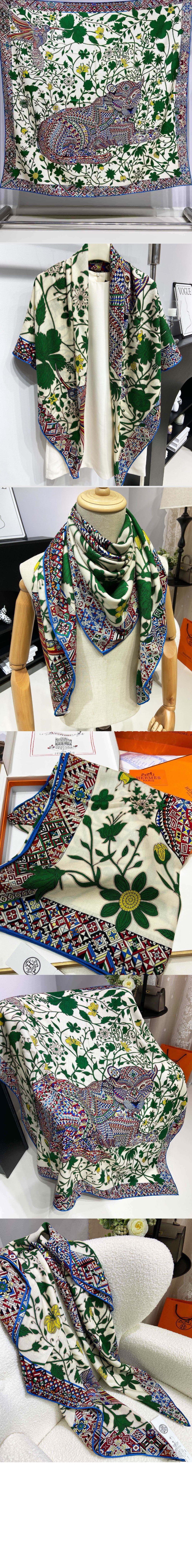 Le Jaguar et Le Colibri 숄 140 > 에르메스