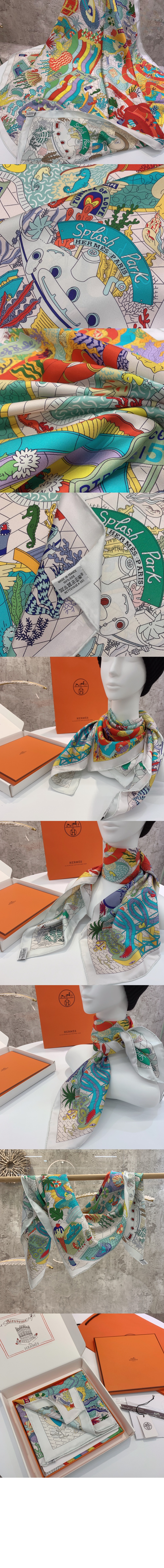 Splash Park 더블 페이스 스카프 90 > 에르메스