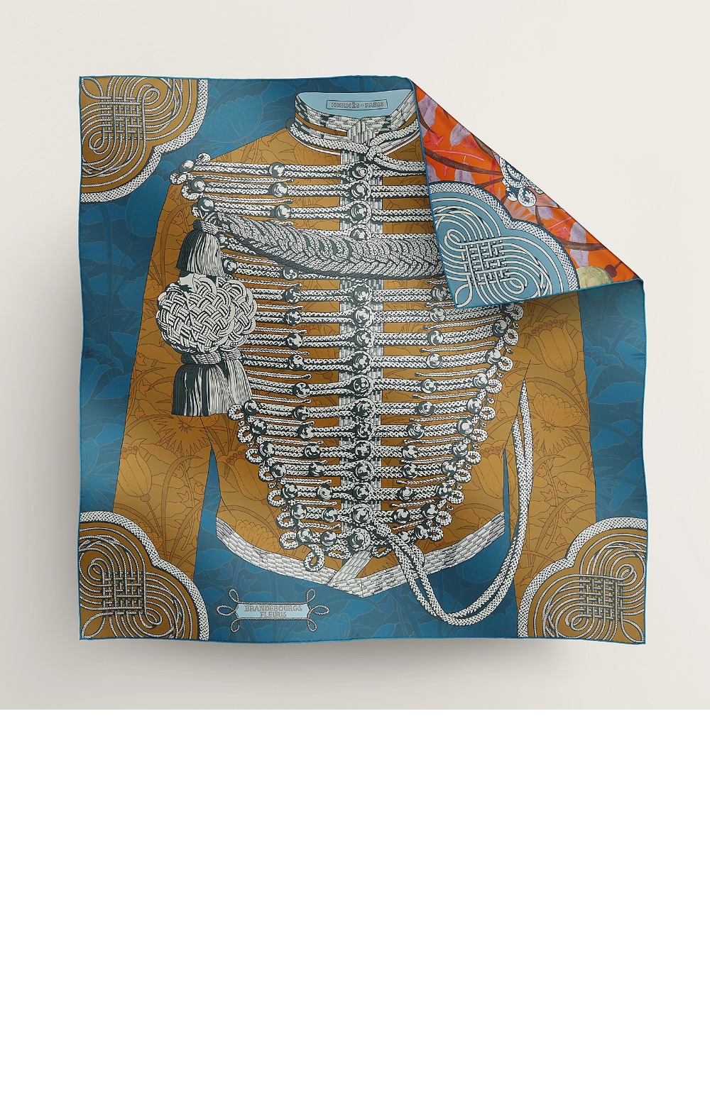 Brandebourgs Fleuris 더블 페이스 스카프 90 > 에르메스