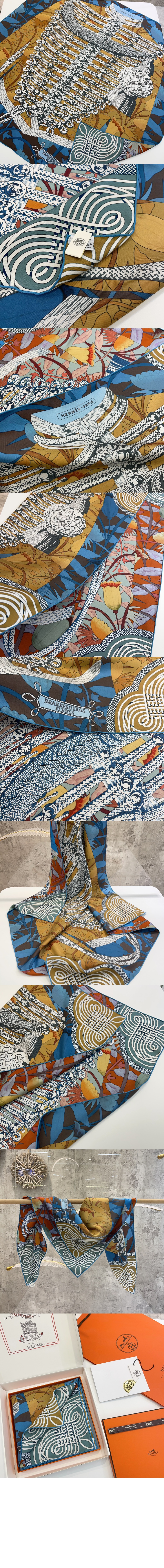 Brandebourgs Fleuris 더블 페이스 스카프 90 > 에르메스