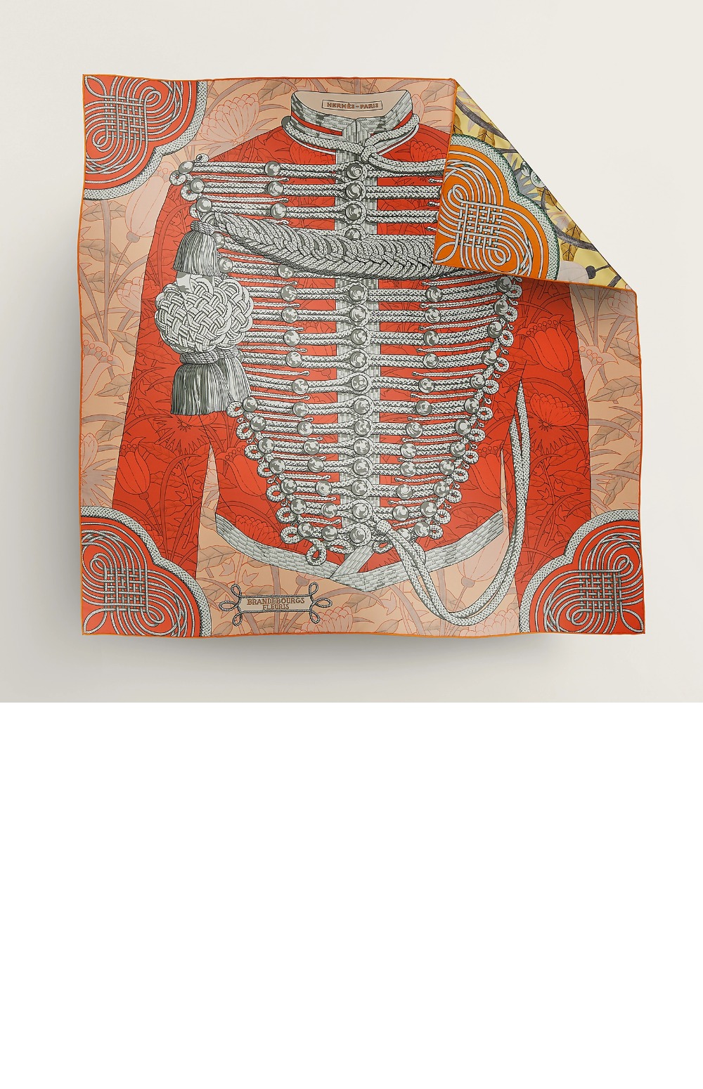 Brandebourgs Fleuris 더블 페이스 스카프 90 > 에르메스